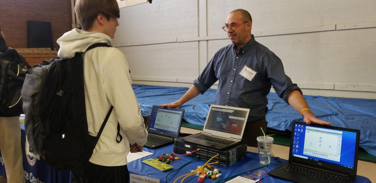 Head Forsyth Tech instructors demonstrate innovative technology during