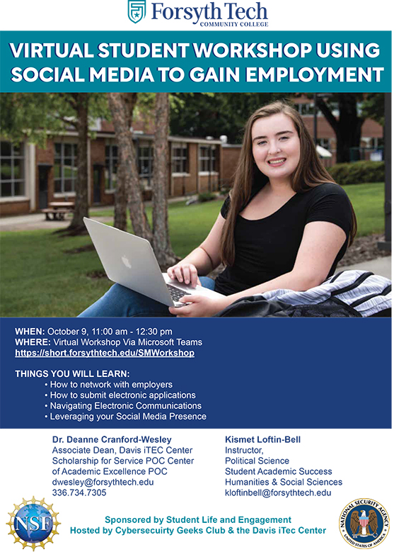 Virtual Student Using Social Media Forsyth Tech CAE